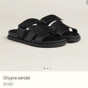 Hermes Black Chypre Sandals. Authentic